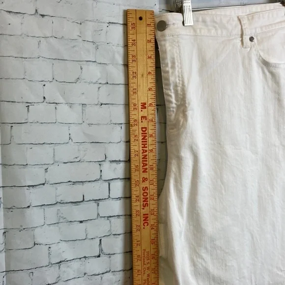 Eileen Fisher White Organic Cotton Jean Ankle Length Frayed Hem 3X Plus Summer - Picture 12 of 16